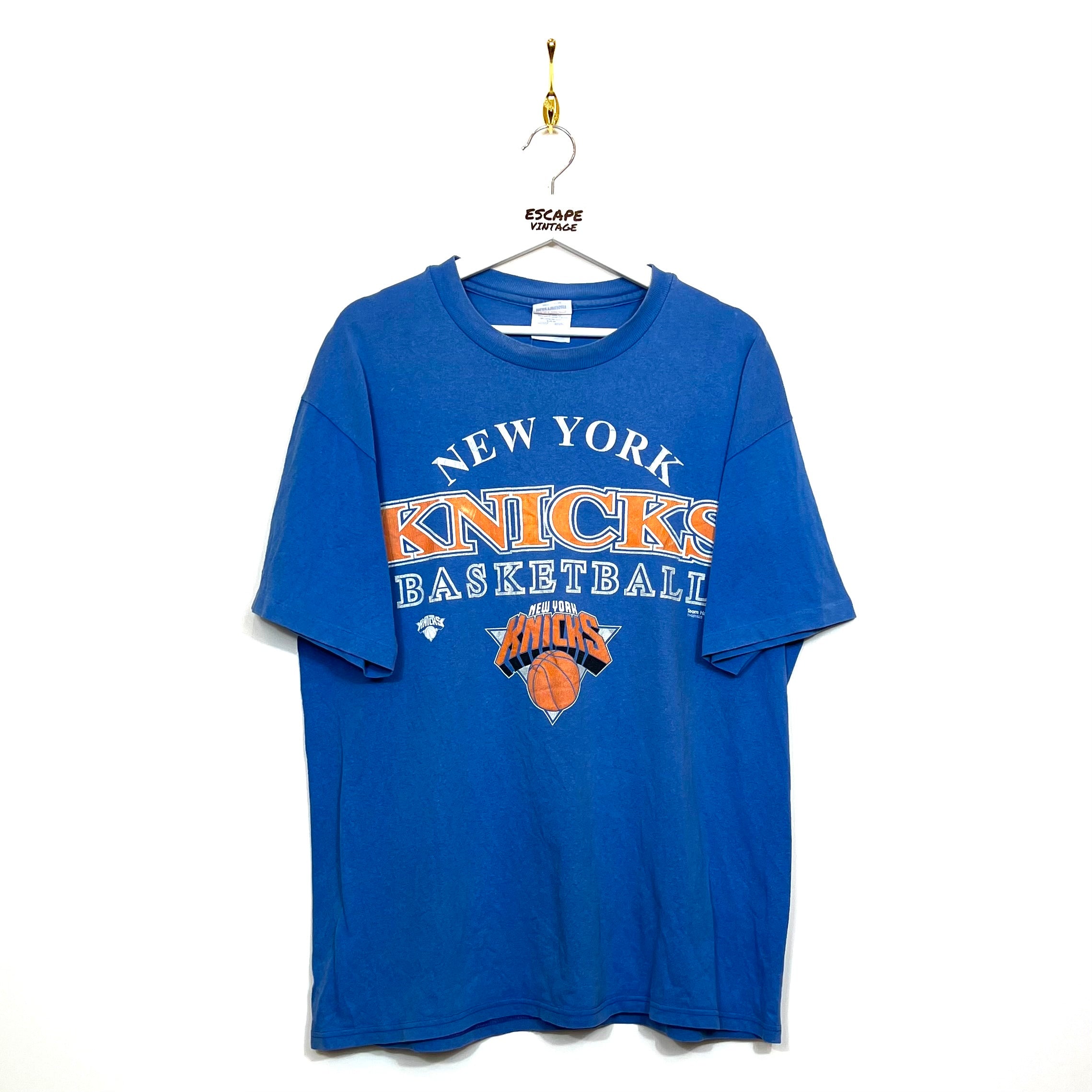 [RARA] 90s T-Shirt NBA Knicks Single Stitch Vintage [L]