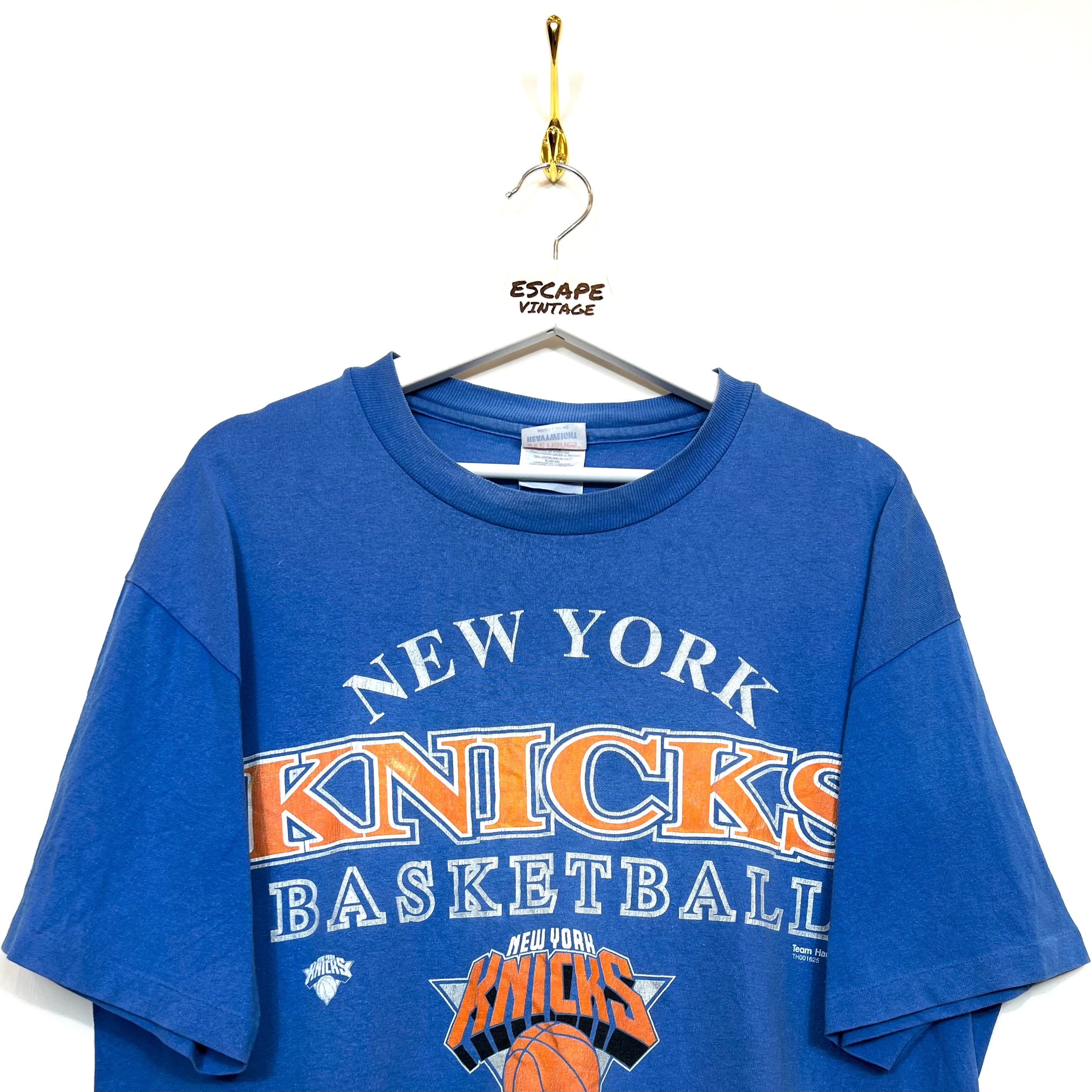 [RARA] 90s T-Shirt NBA Knicks Single Stitch Vintage [L]