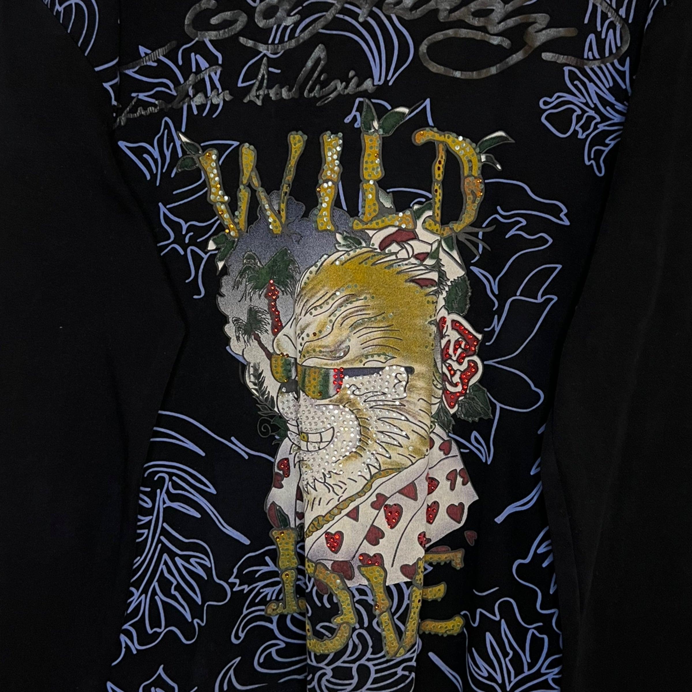 T-Shirt Ed Hardy Maniche Lunghe Vintage [L]