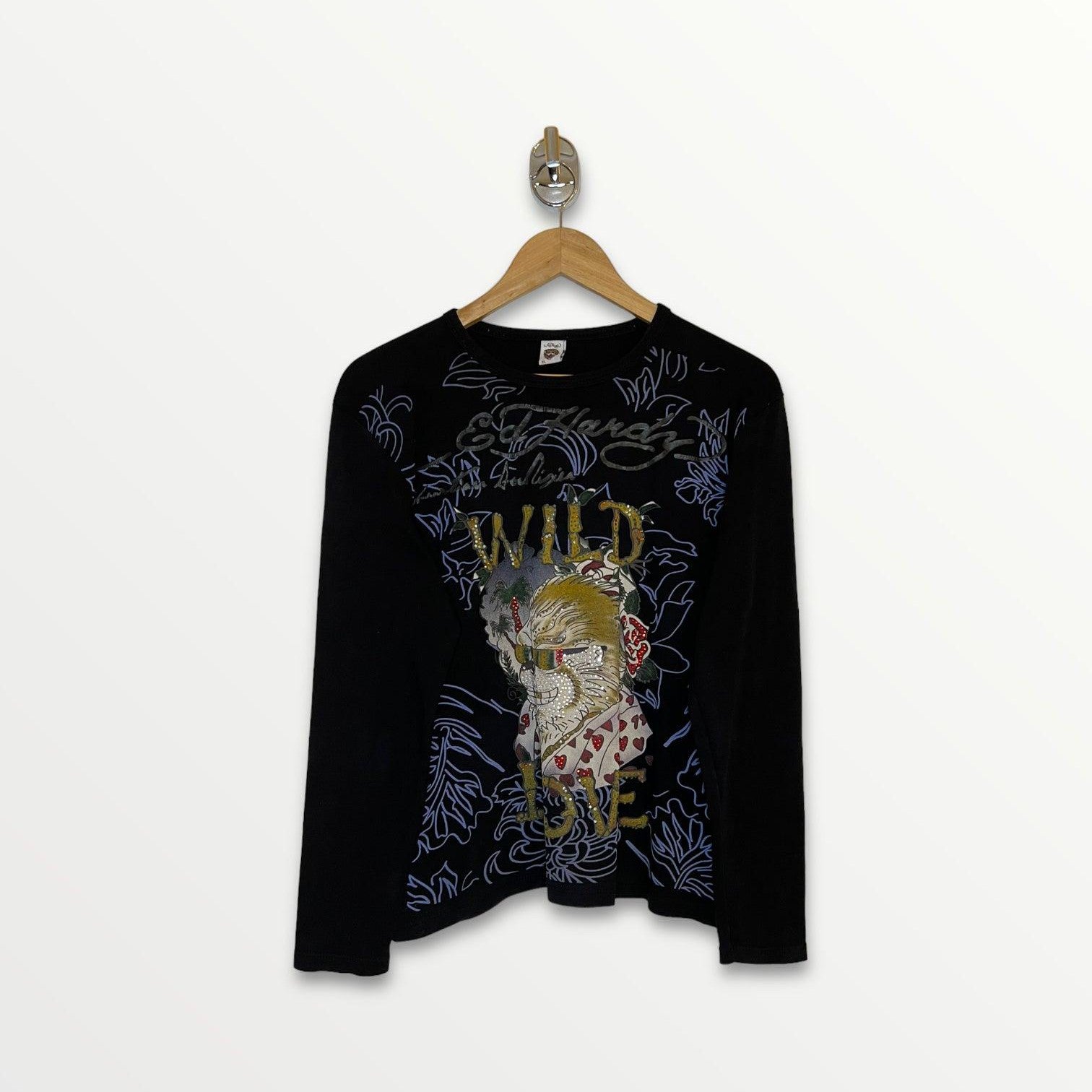 T-Shirt Ed Hardy Maniche Lunghe Vintage [L]