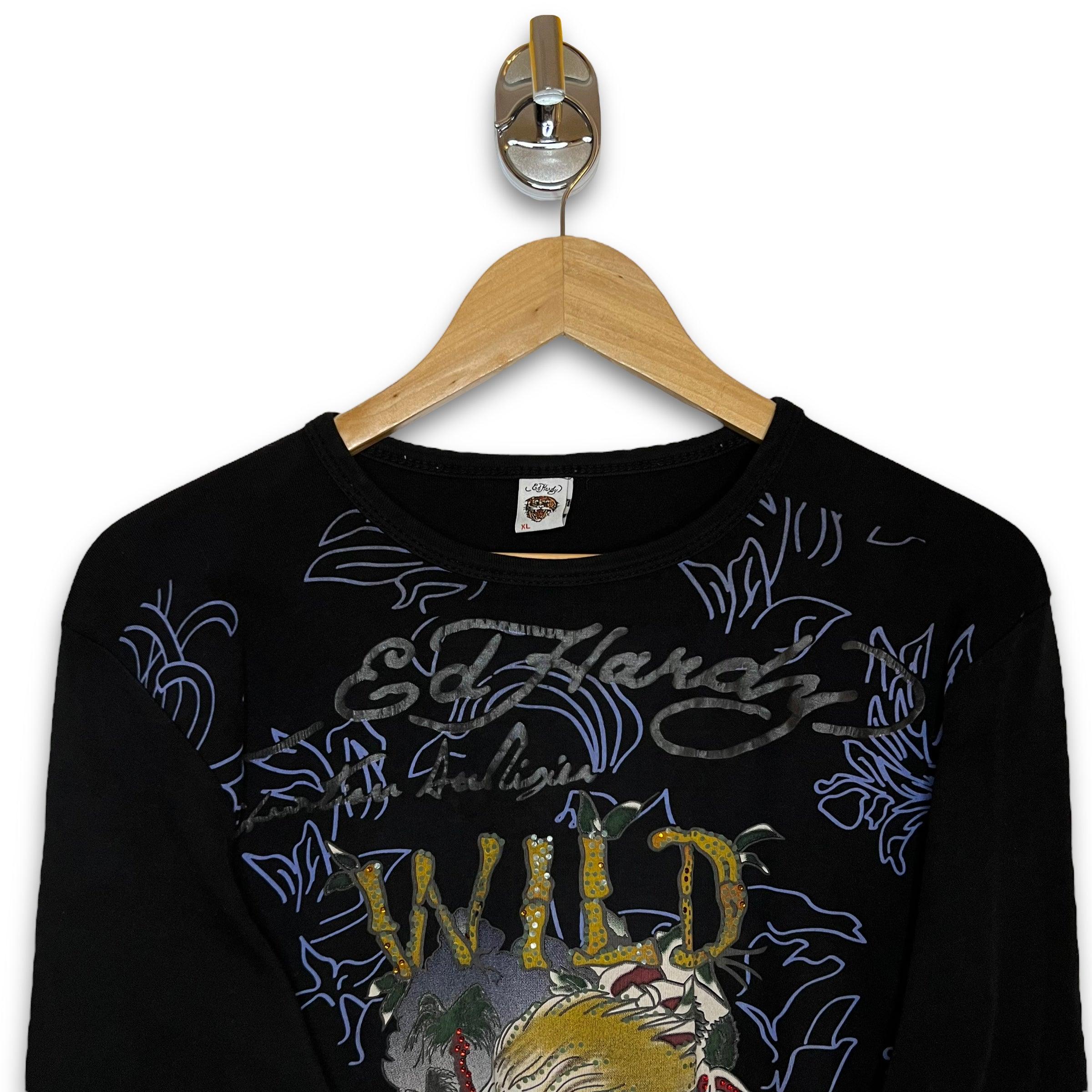 T-Shirt Ed Hardy Maniche Lunghe Vintage [L]